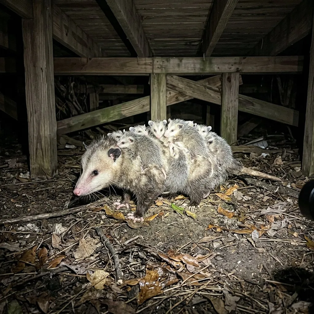 Opossum Control in Columbus, GA: Mother & Young